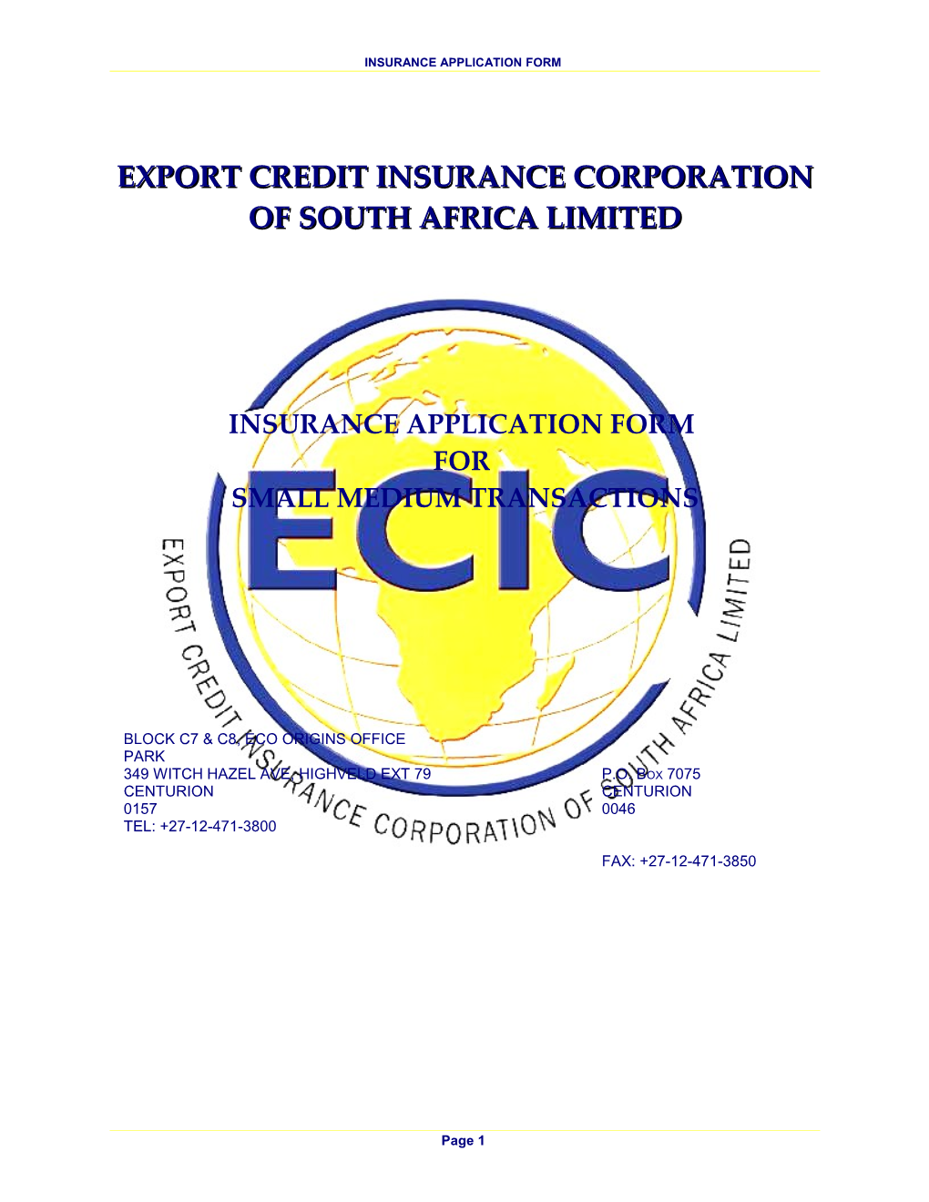 Financial Credit Application Form