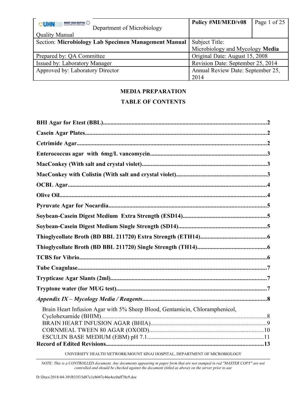 Section 3: Operating the Midas Iii Stainer