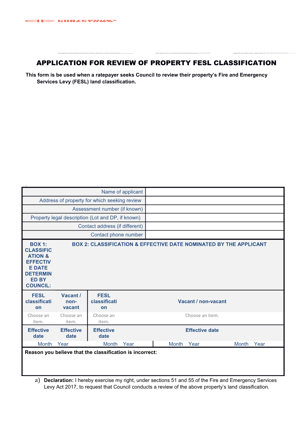 FESL Classification Review Application