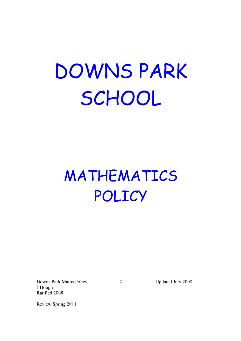 Downs Park School