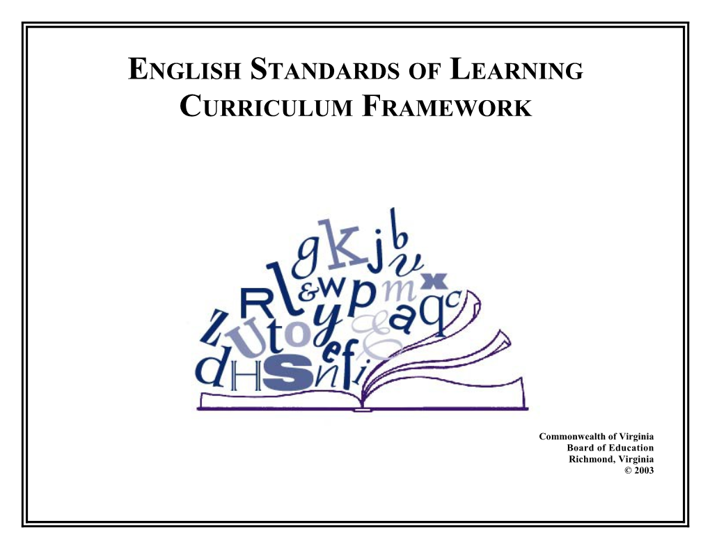 English Standards of Learning