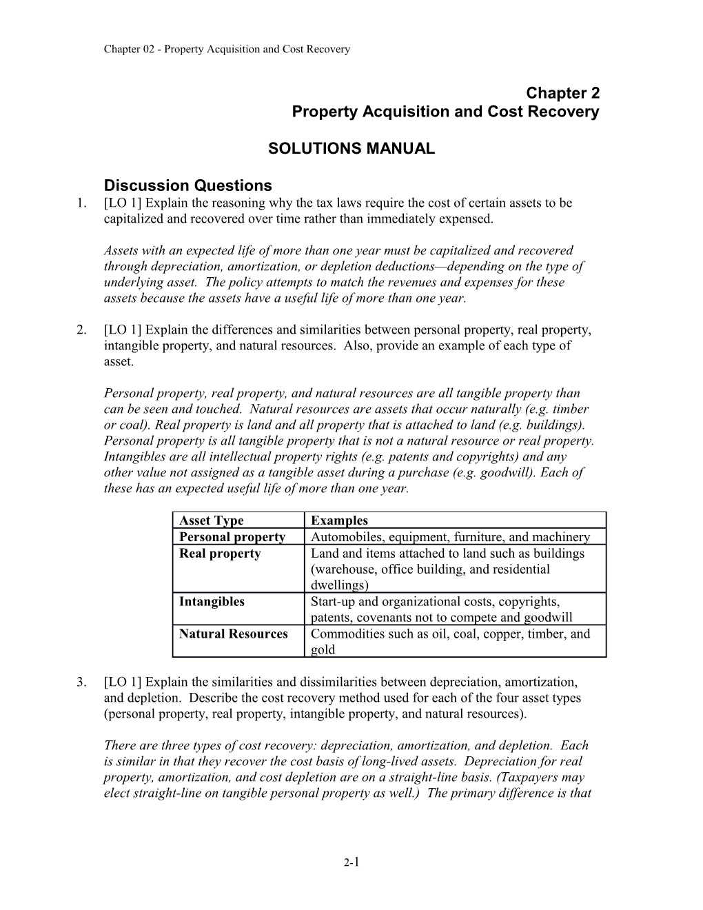 End of Chapter Materials