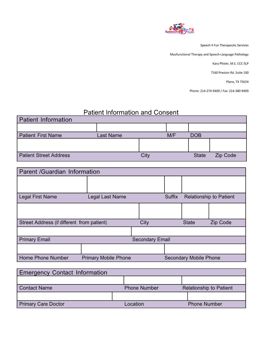 Patient Information and Consent