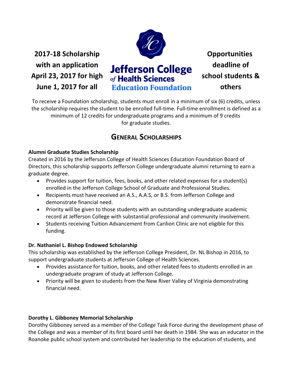 Alumni Graduate Studies Scholarship