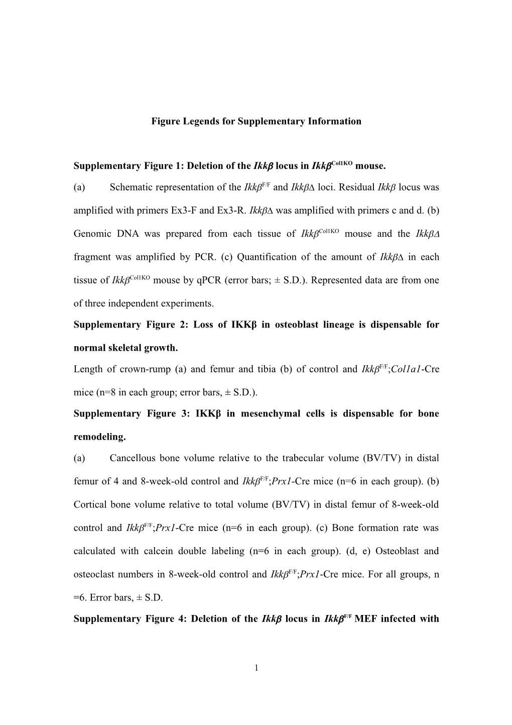 Figure Legends for Supplementary Information