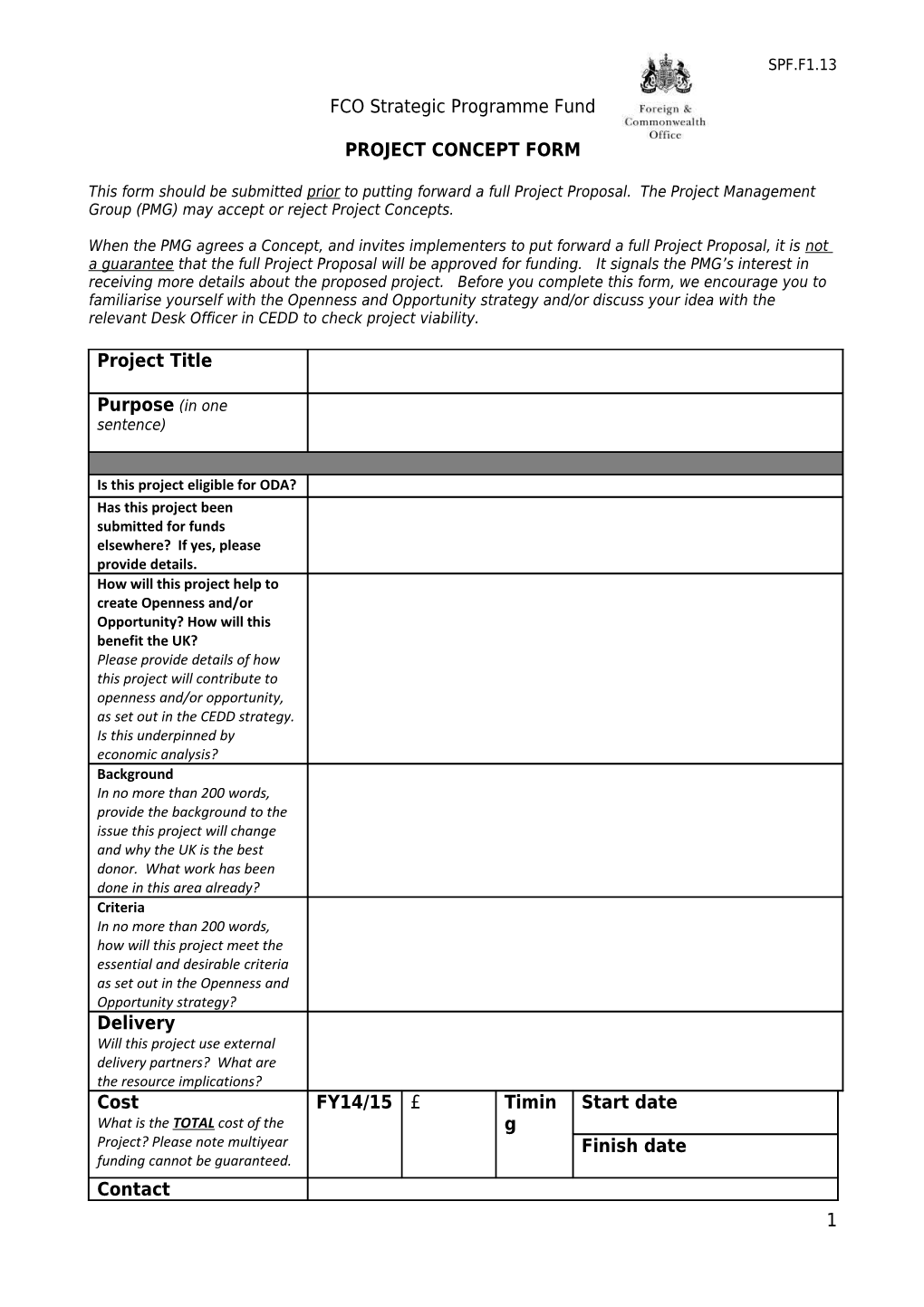 New Project Proposal Form Oct 12 s1