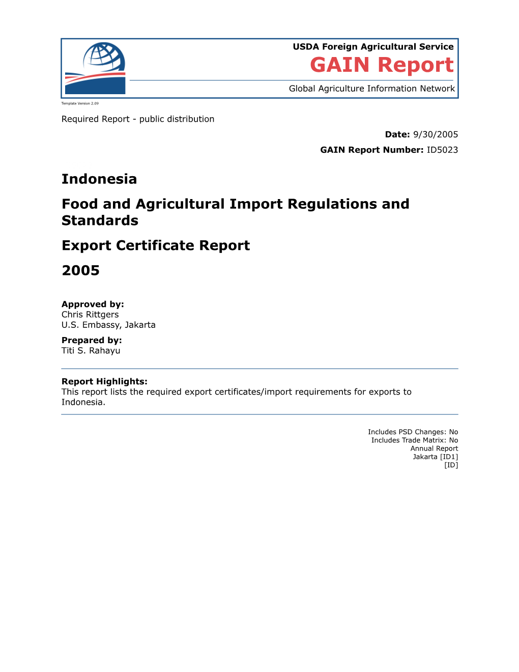 Food and Agricultural Import Regulations and Standards s3