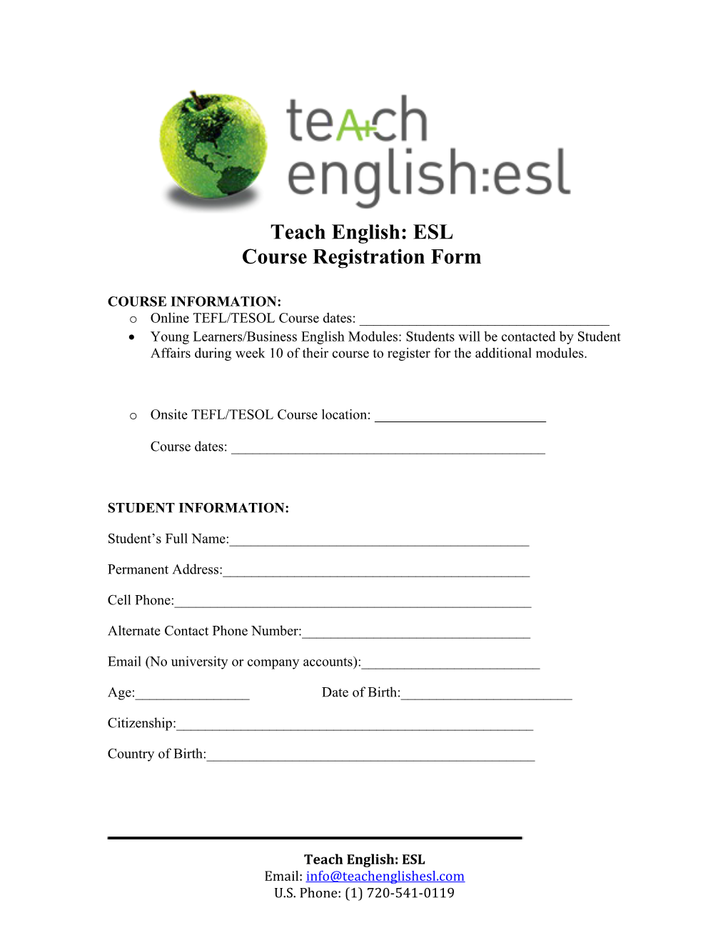 Teach English: ESL