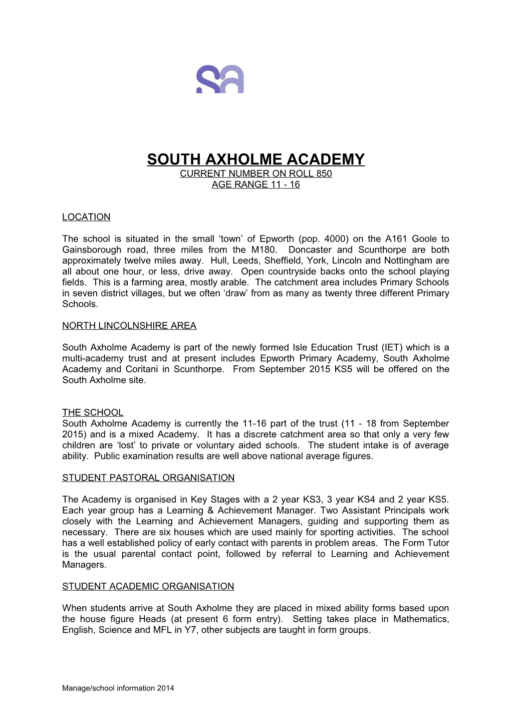 South Axholme Community School