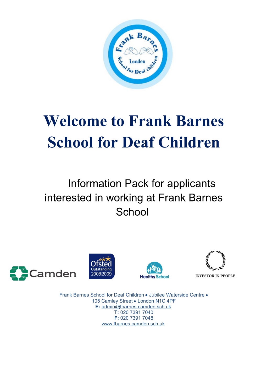 Welcome to Frank Barnes School for Deaf Children