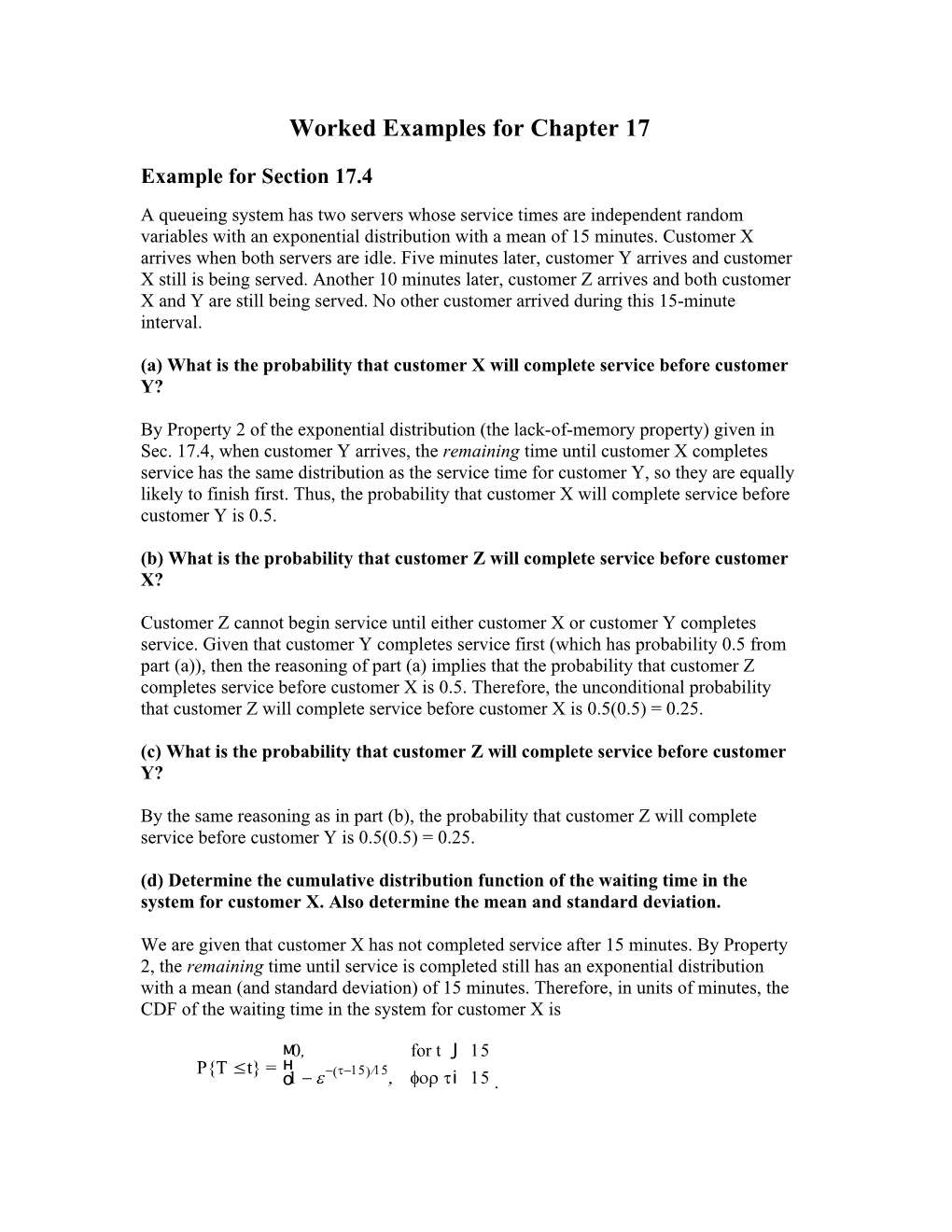 Worked Examples for Chapter 17