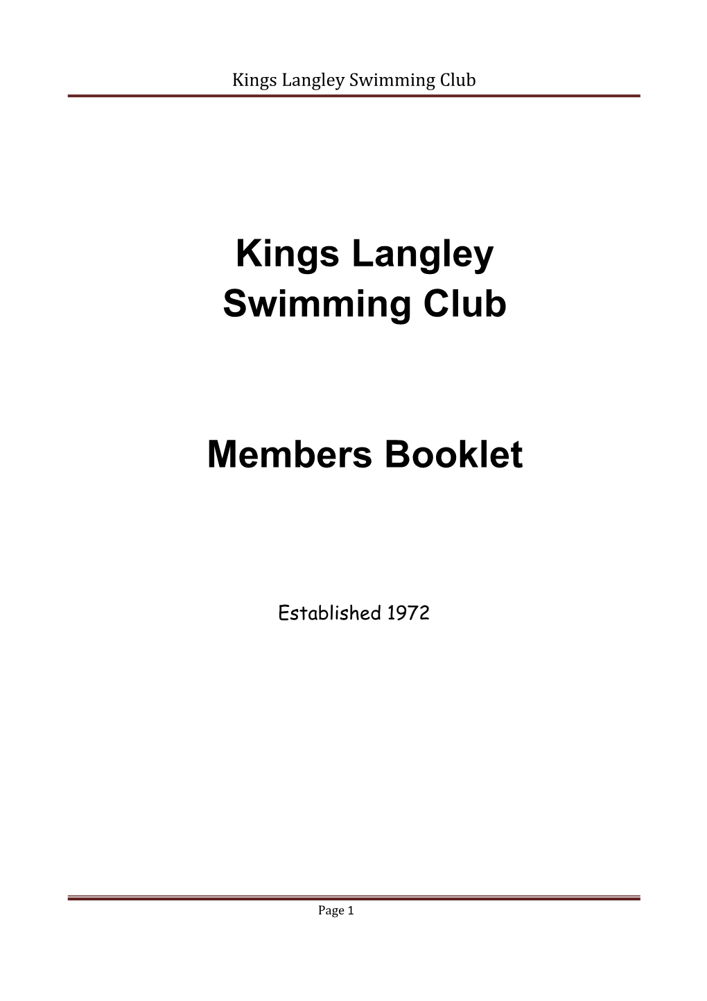 Kings Langley Swimming Club