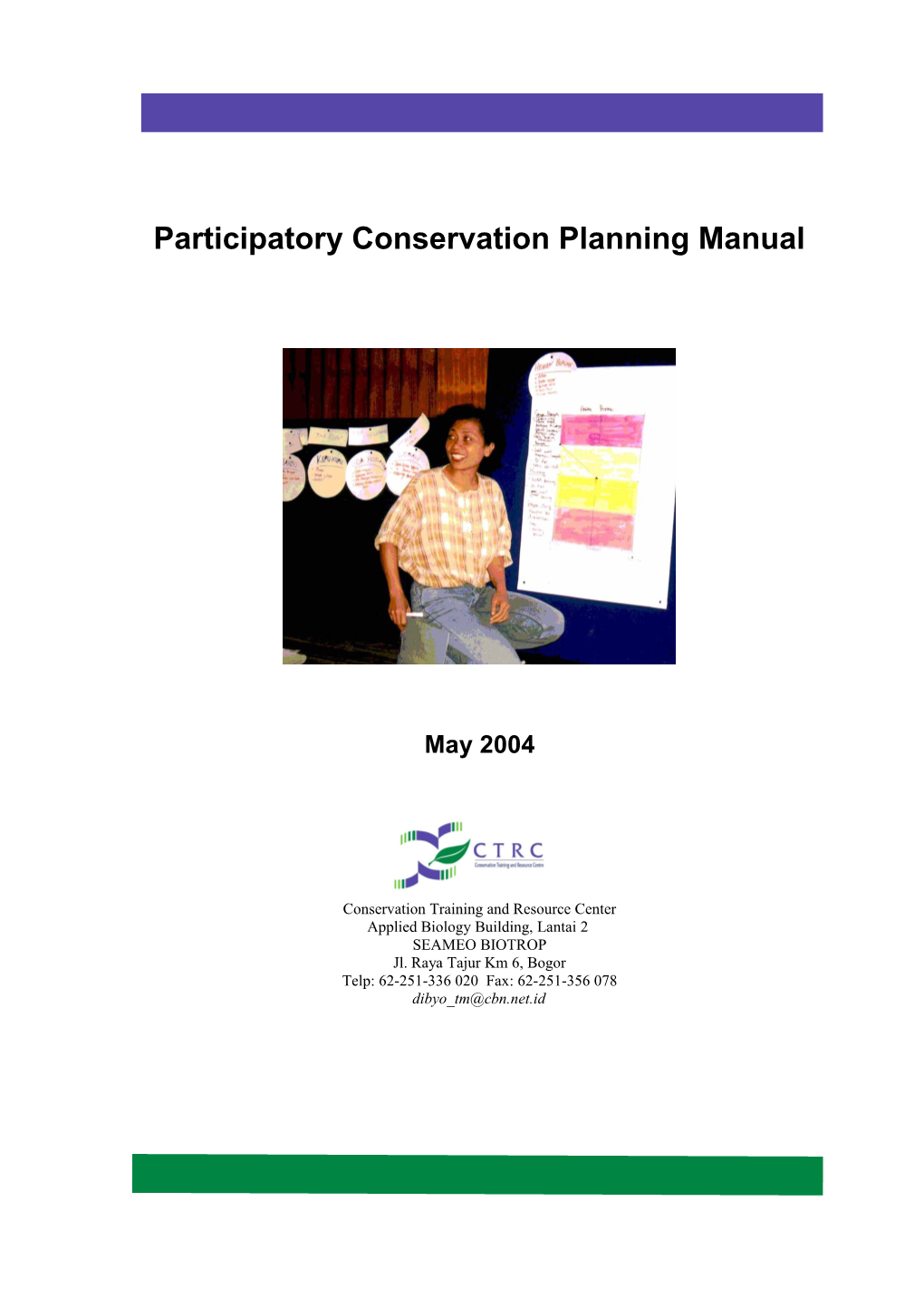 Participatory Conservation Planning Manual