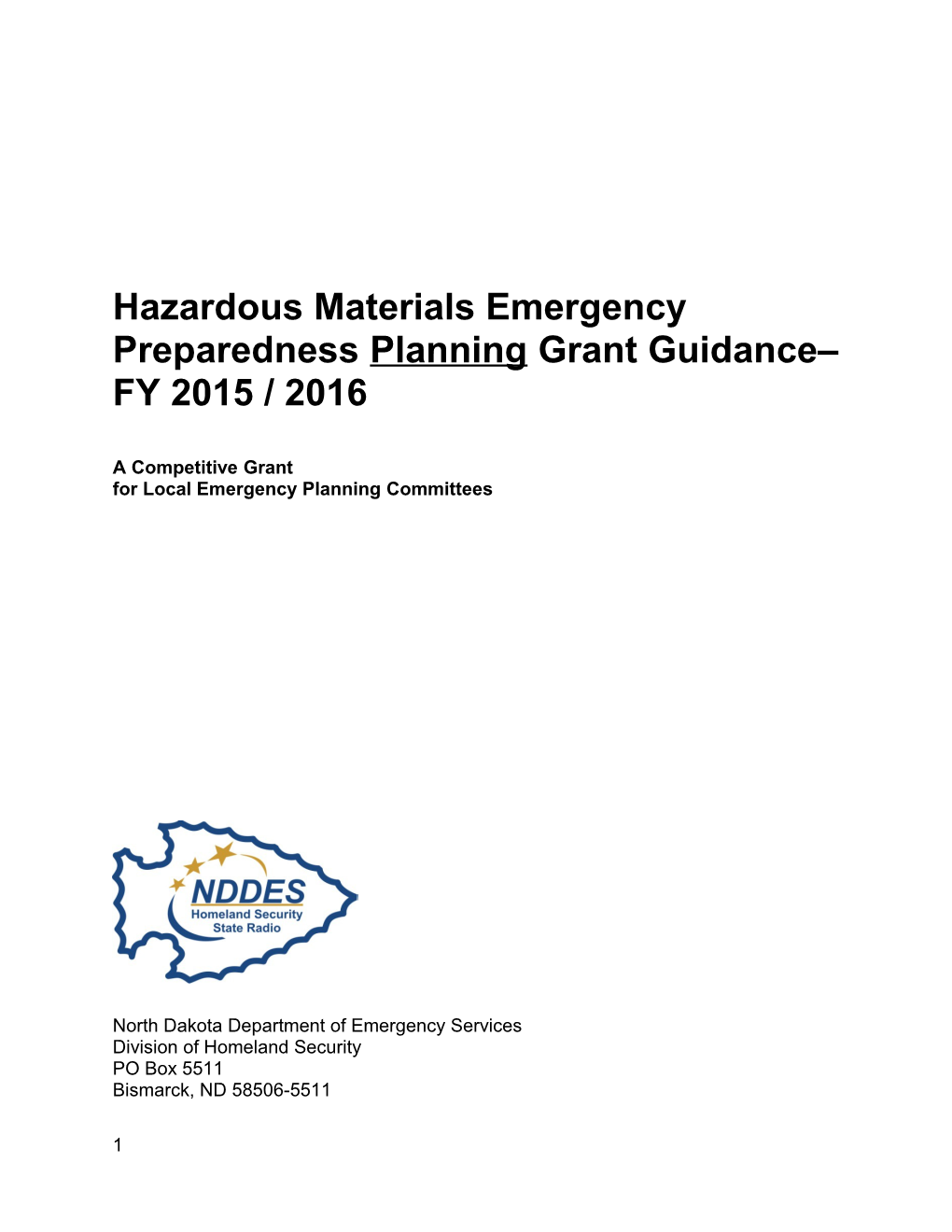 Hazardous Materials Emergency Preparedness Grant Program