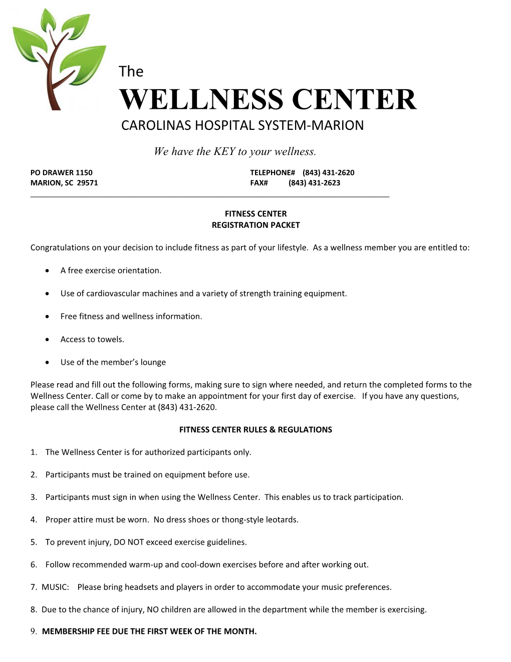 Marion County Medical Center Wellness Program