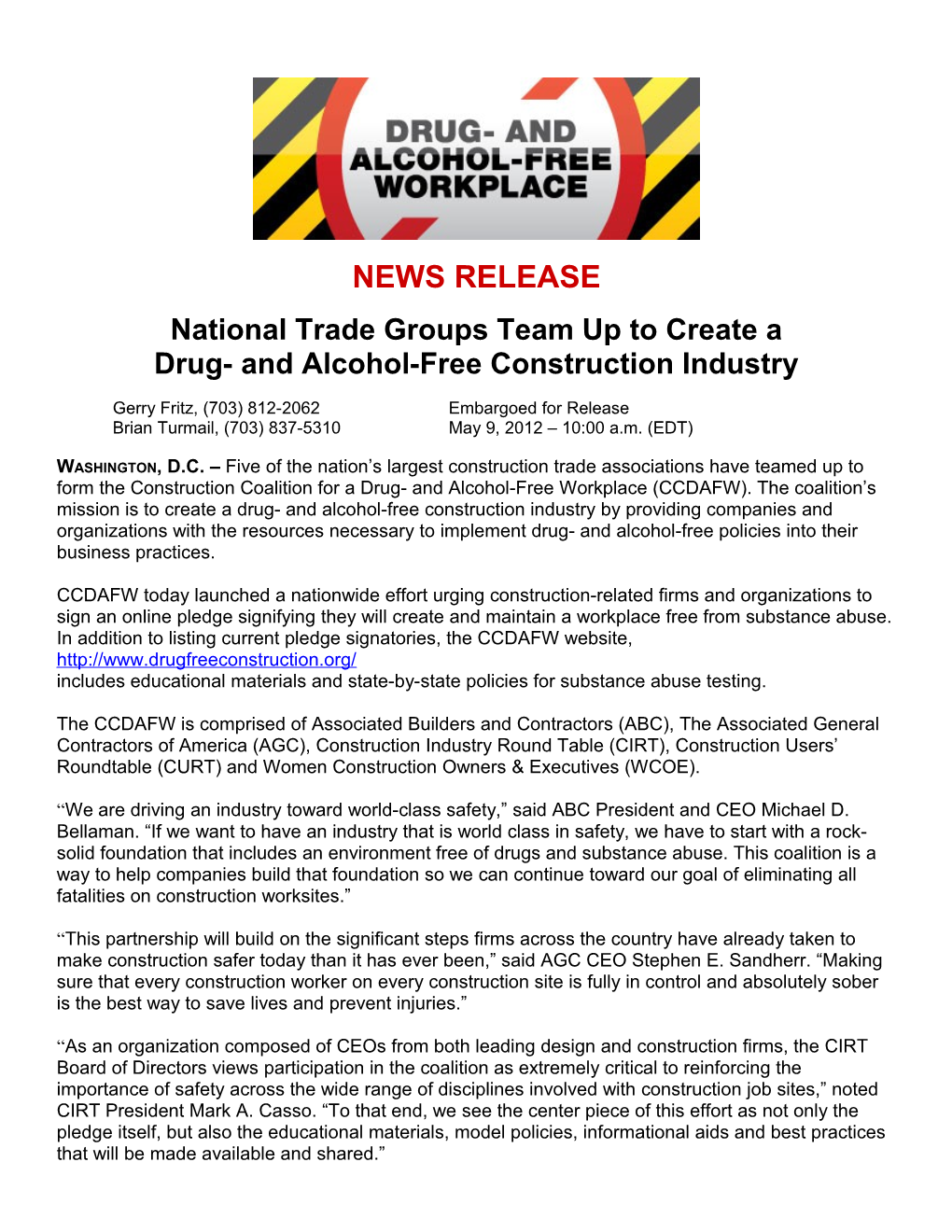 National Trade Groups Team up to Create A