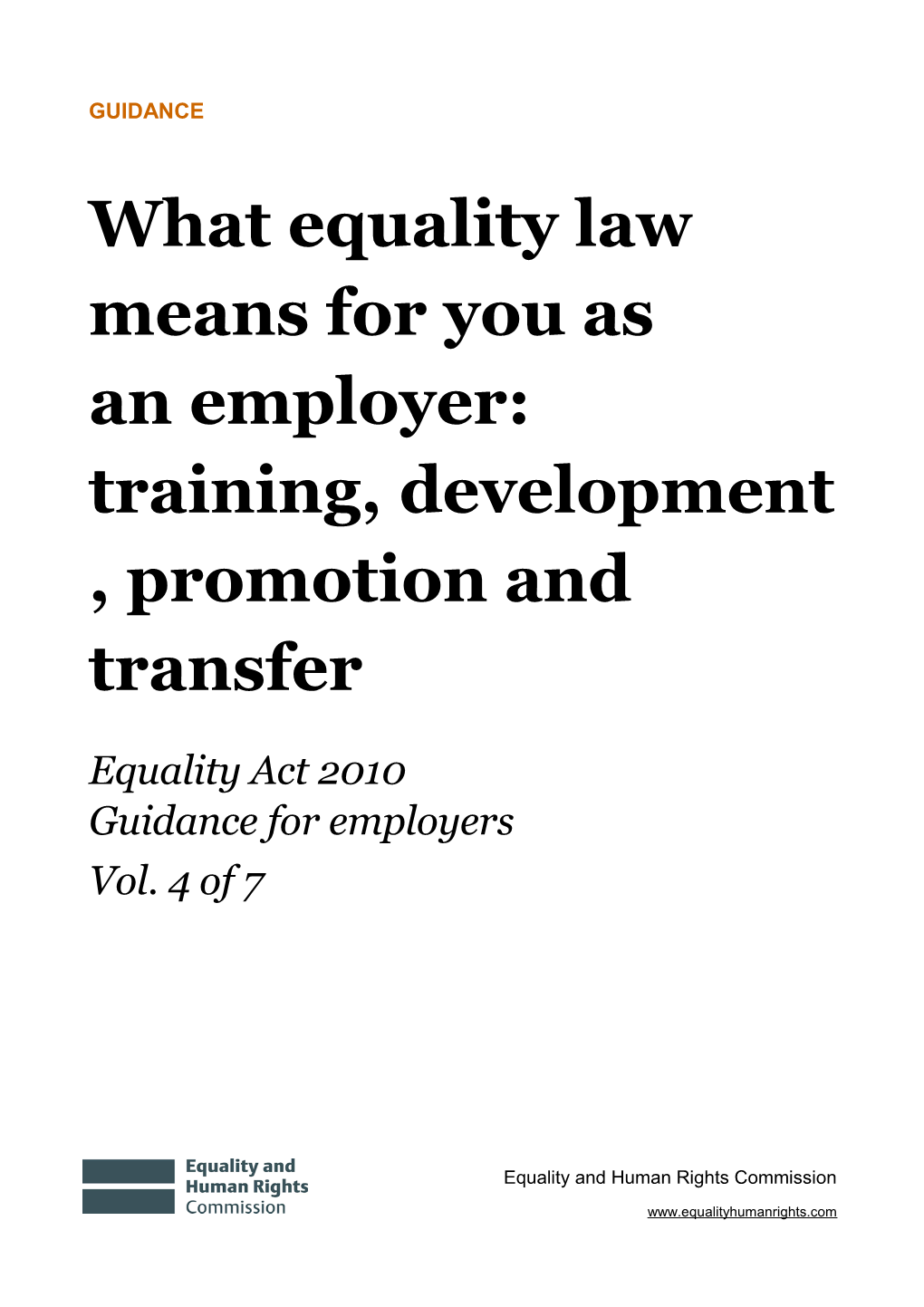 What Equality Law Means