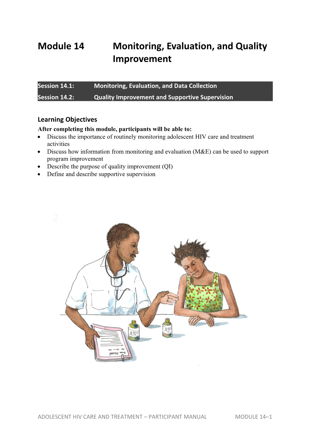 Module 14 Monitoring, Evaluation, and Quality Improvement