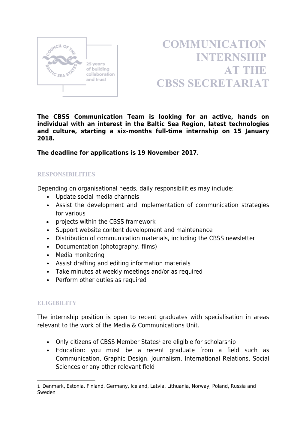 Cbss Secretariat