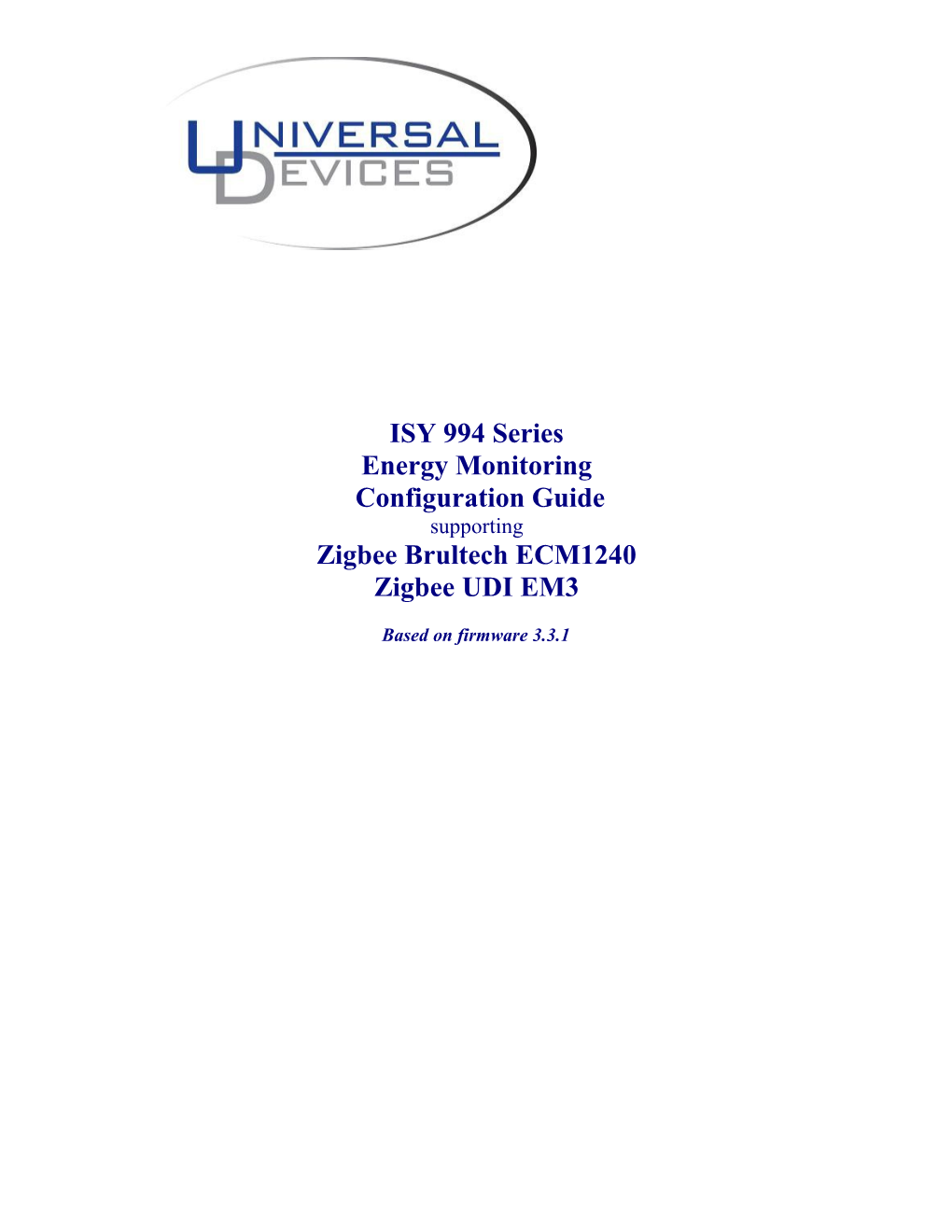 ISY994 Series Energy Monitoring Conifguration Guide
