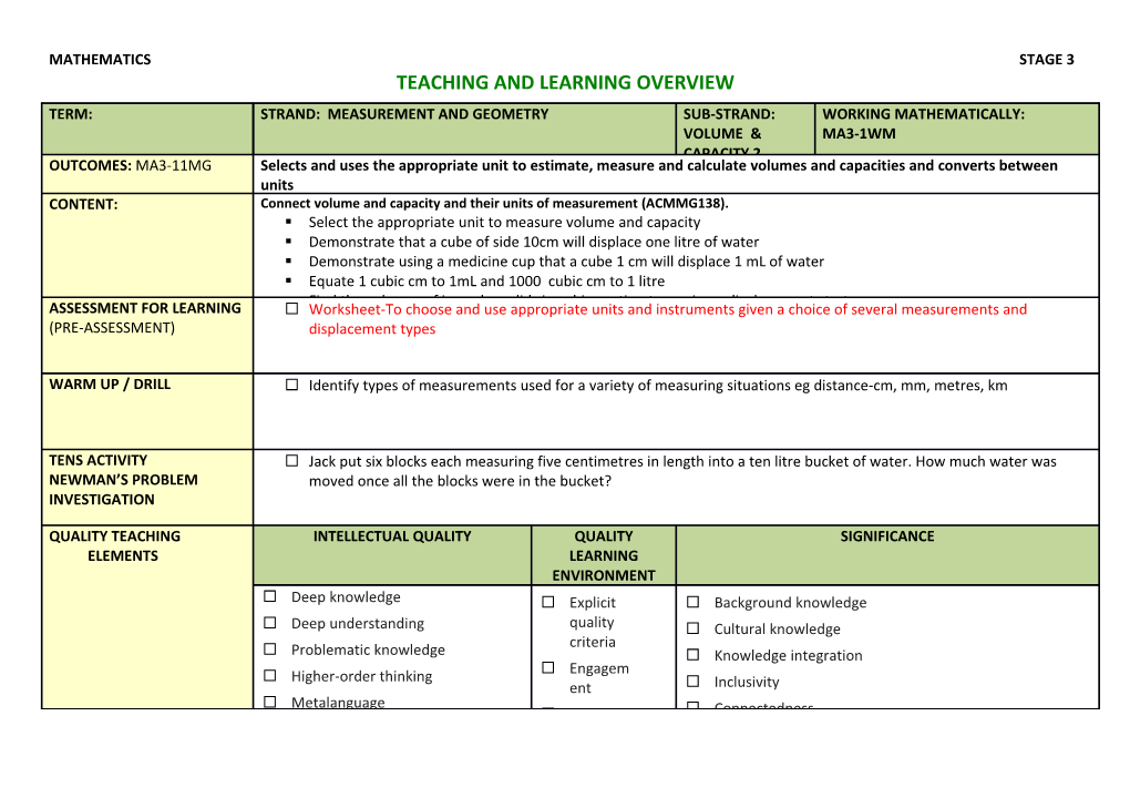 Teaching and Learning Overview s11