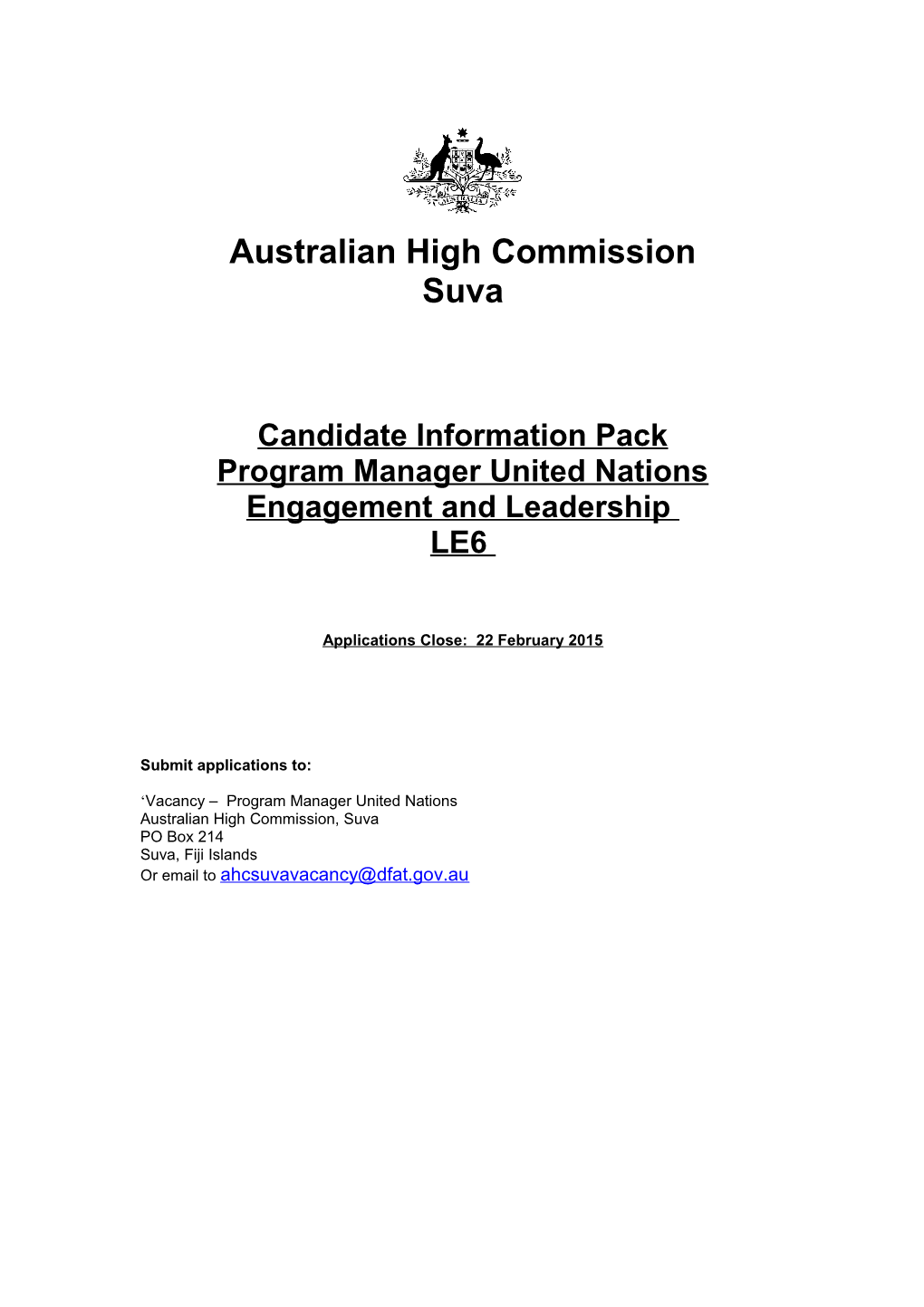 Applying for a Job with an Australian Embassy, High Commission Or Other Post