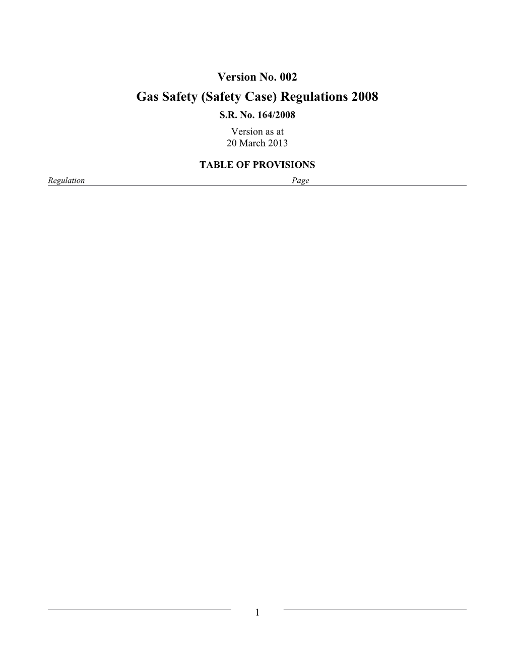 Gas Safety (Safety Case) Regulations 2008