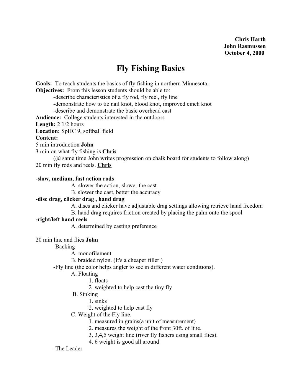 Fly Fishing Basics