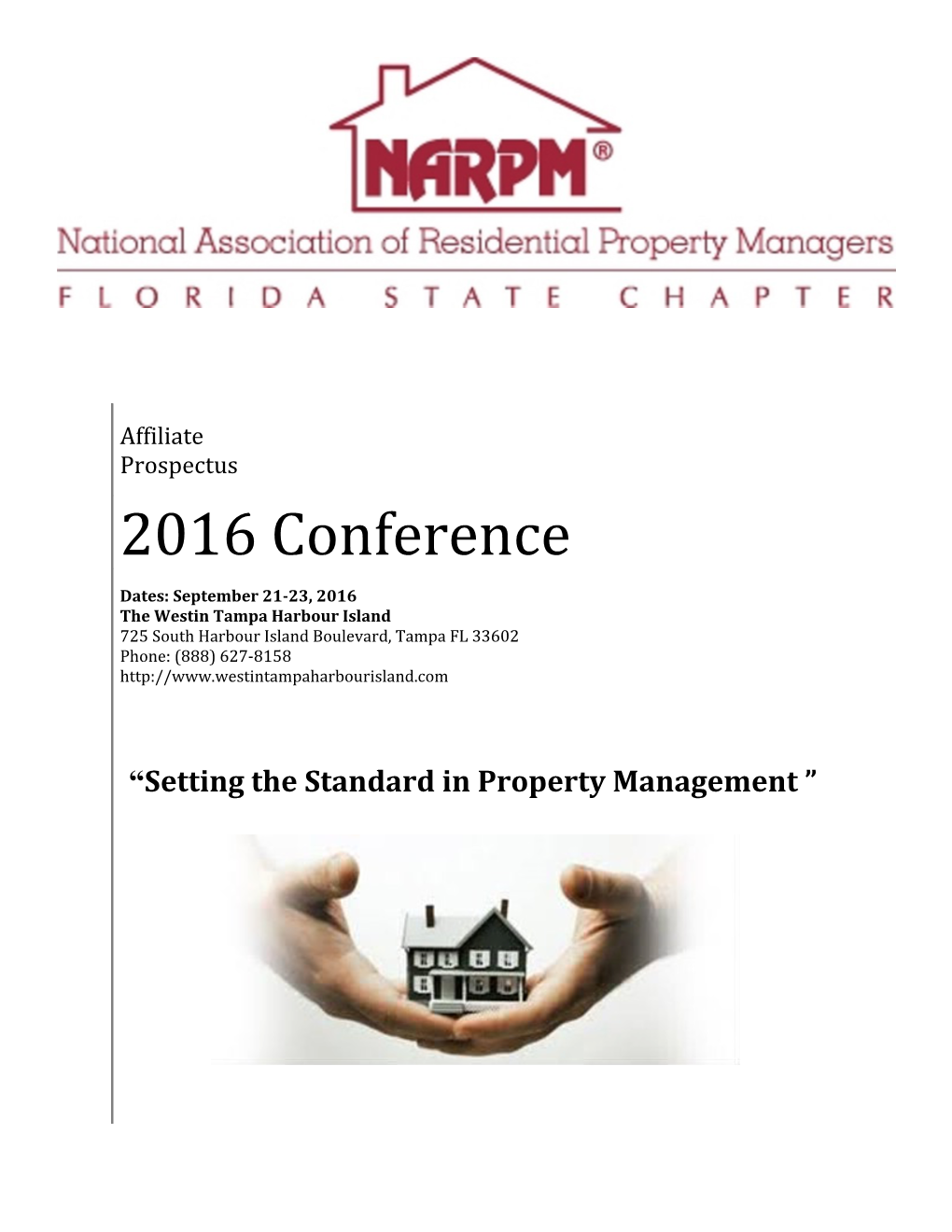 Narpm Florida State Chapter Affiliate Prospectus 2016