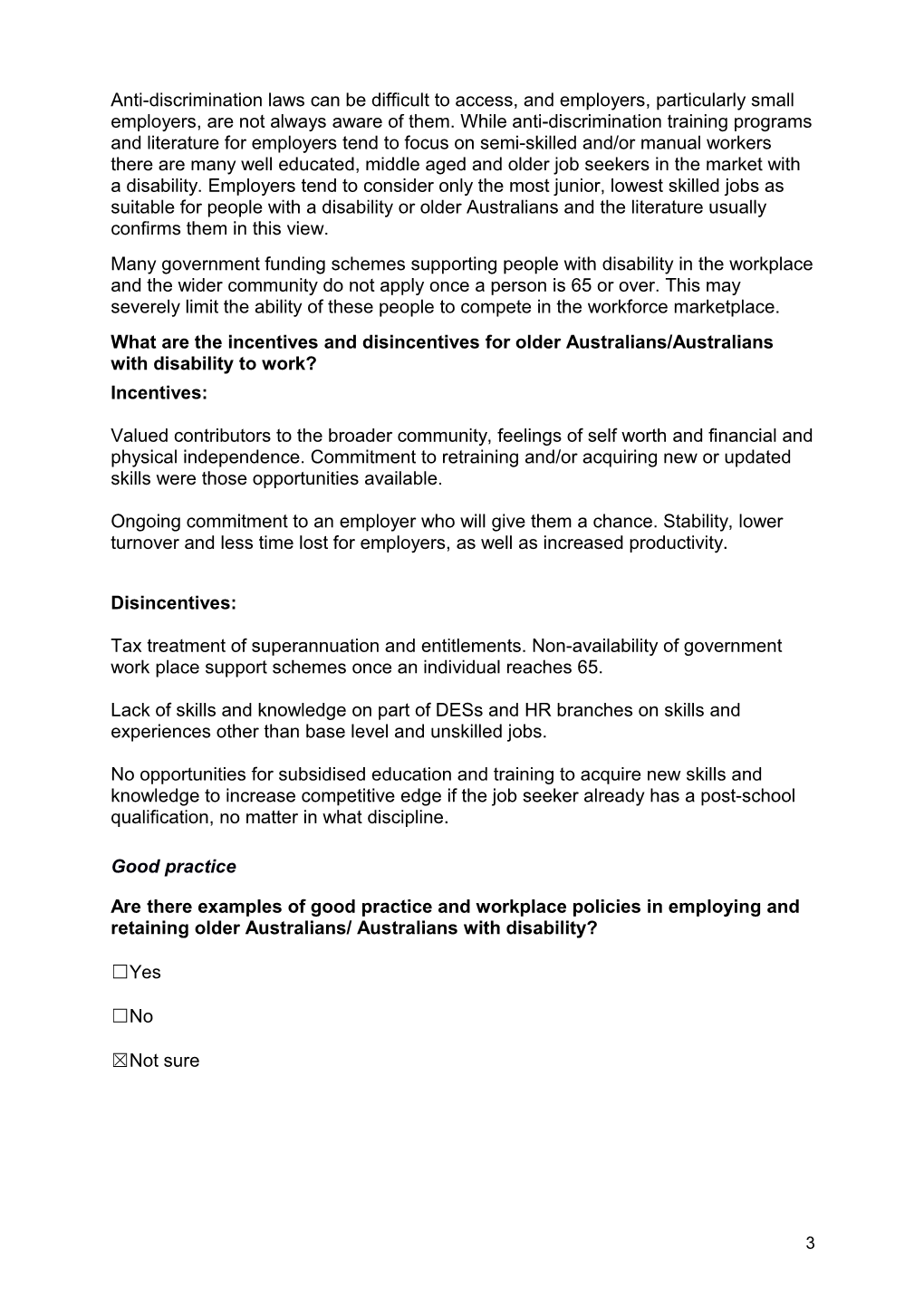 Willing to Work: National Inquiry Into Employment Discrimination Against Older Australians s9