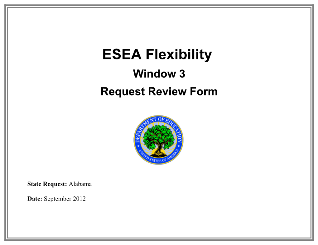 Alabama ESEA Flexibility Peer Panel Review Notes (MS Word)
