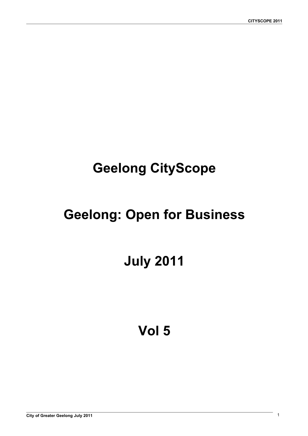 Geelong: Open for Business s1