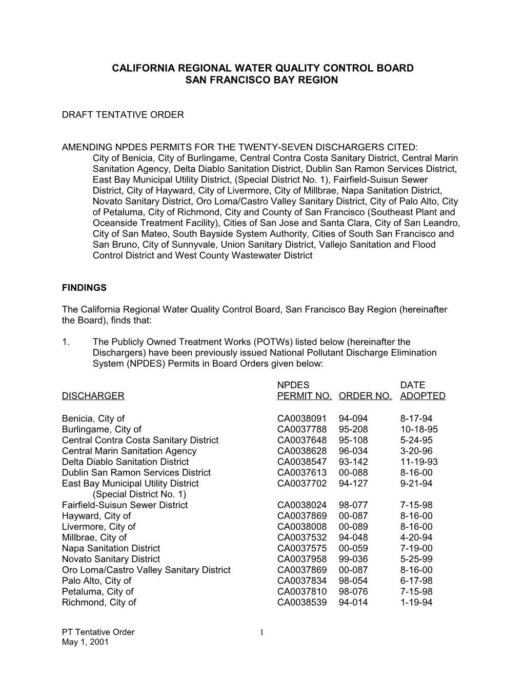 California Regional Water Quality Control Board s103