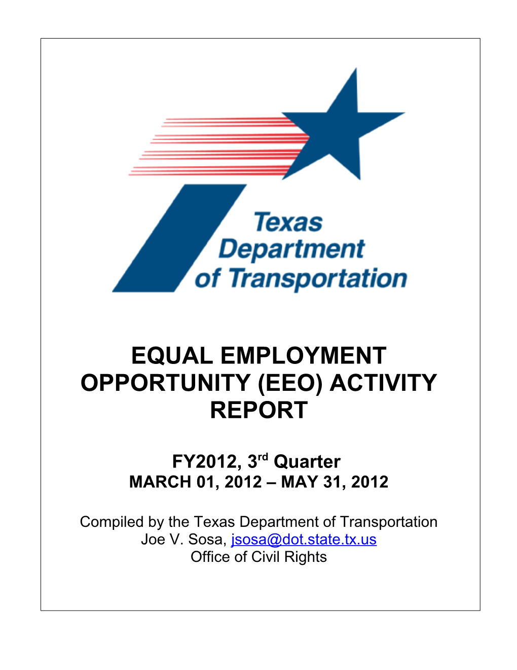 Equal Employmentopportunity (Eeo) Activity Report