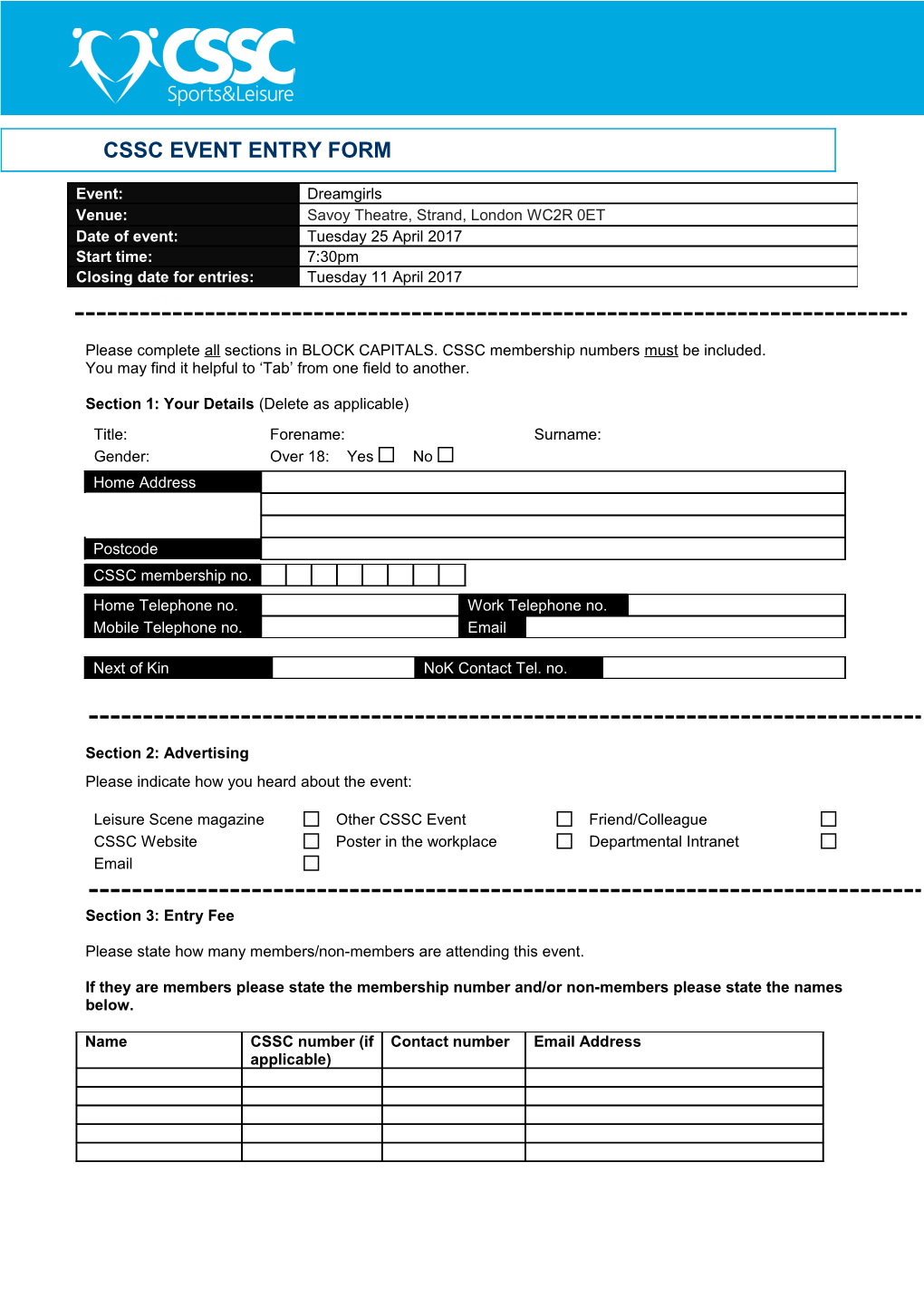 Section 1: Your Details (Delete As Applicable)