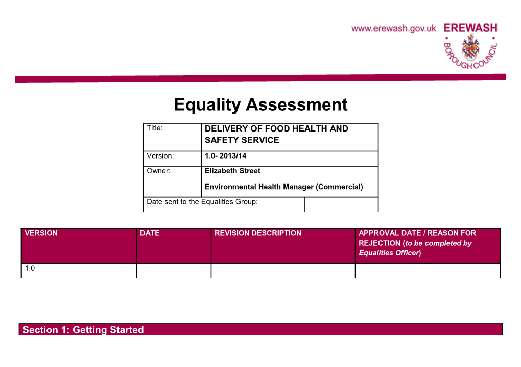 Equality Assessment