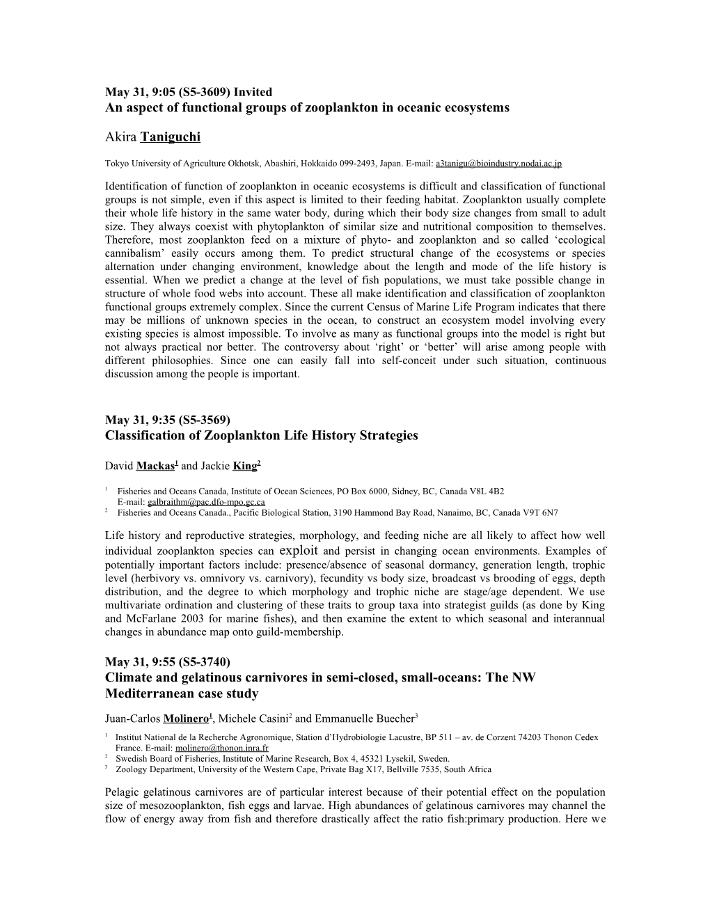 An Aspect of Functional Groups of Zooplankton in Oceanic Ecosystems