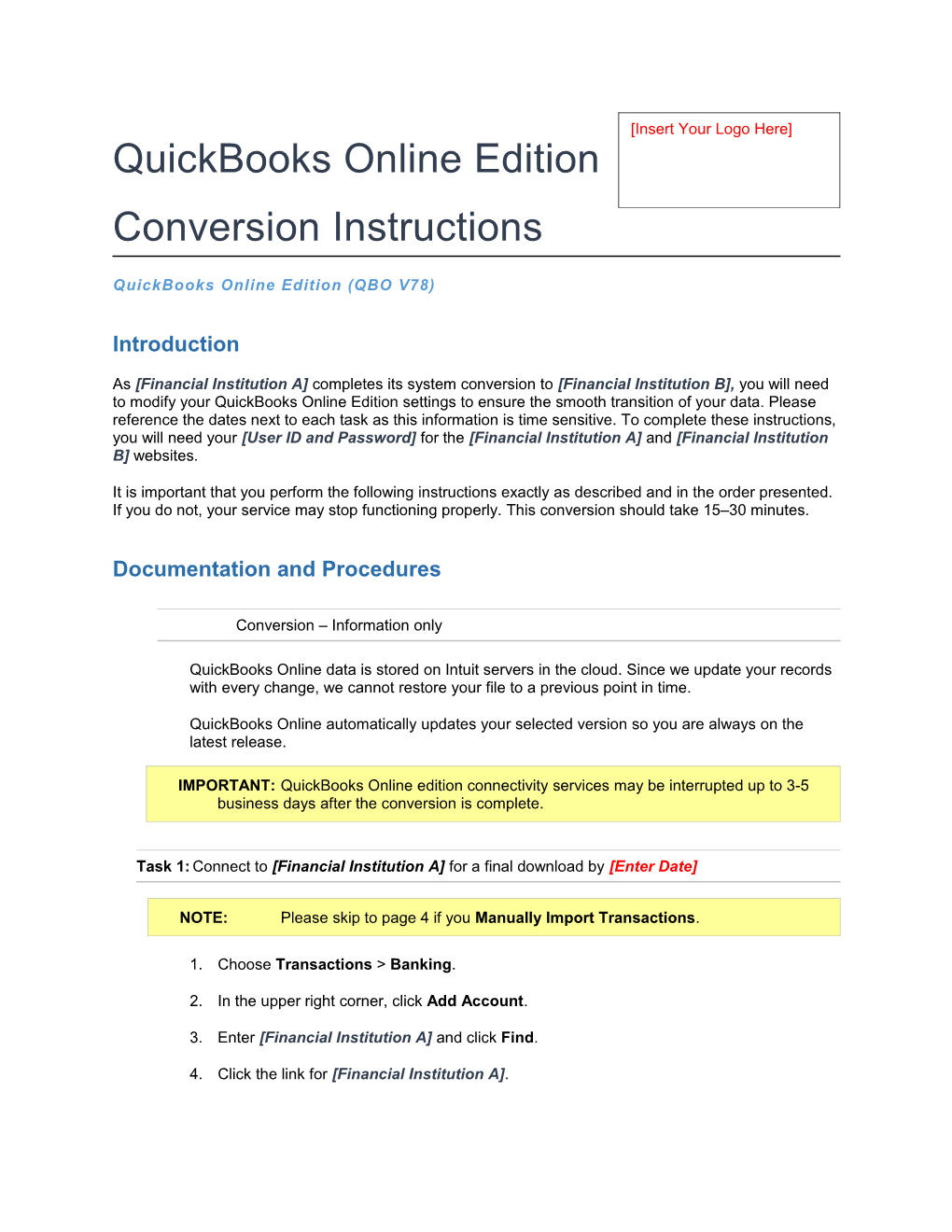 Quickbooks Online Edition