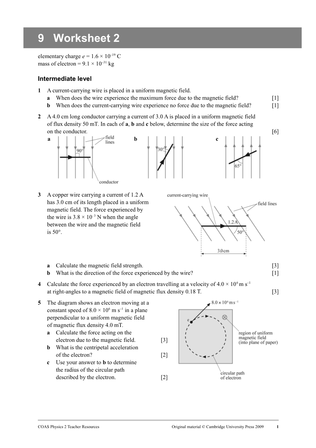 COAS Physics 2 Teacher Resources Original Material Cambridge University Press 2009 2