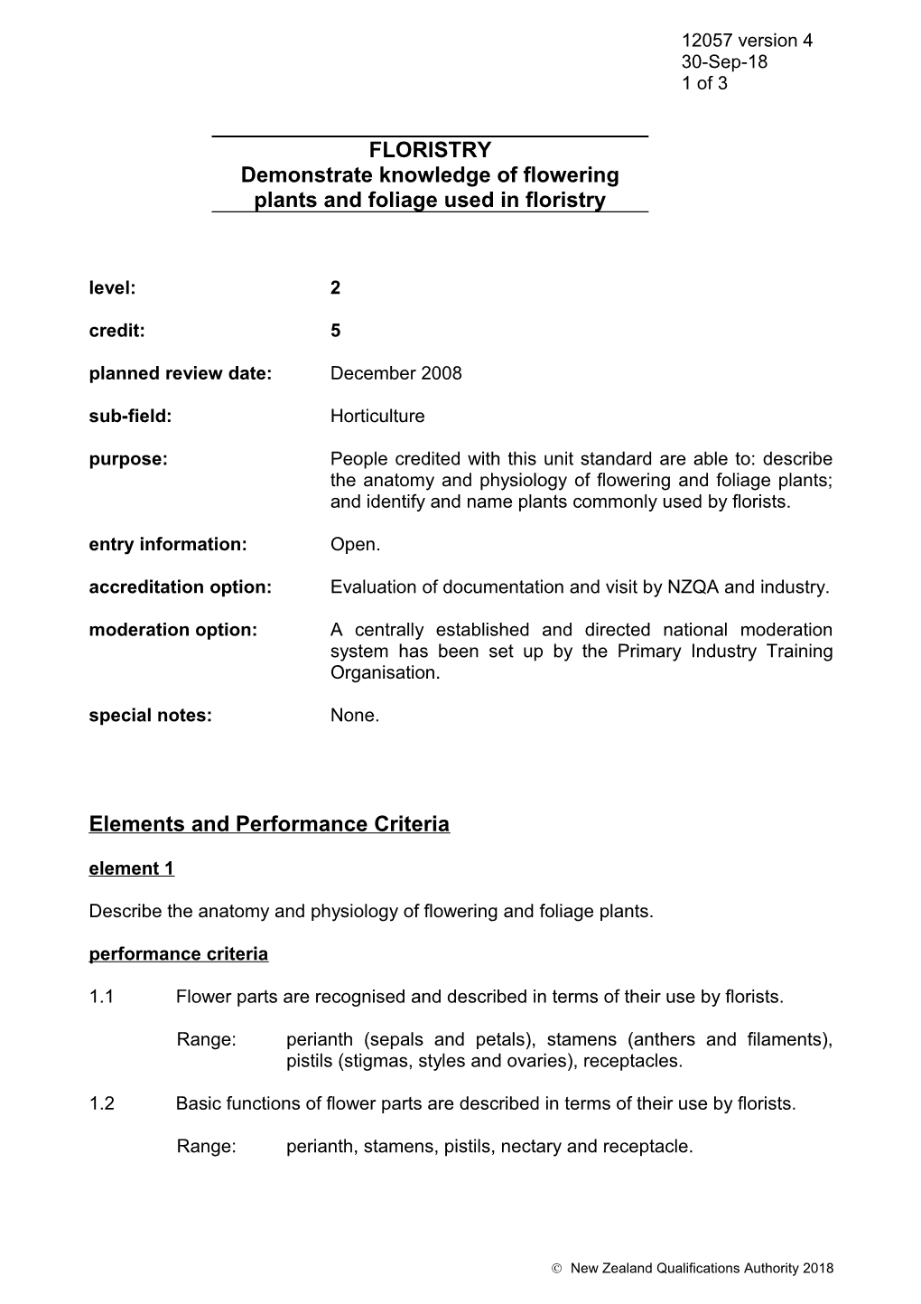 Planned Review Date: December 2008