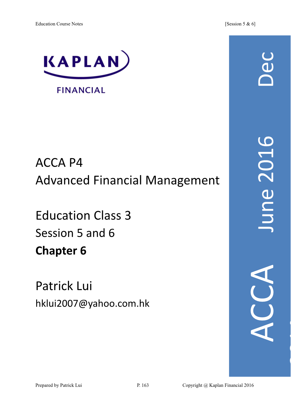Chapter 6 International Investment and Financing Decisions