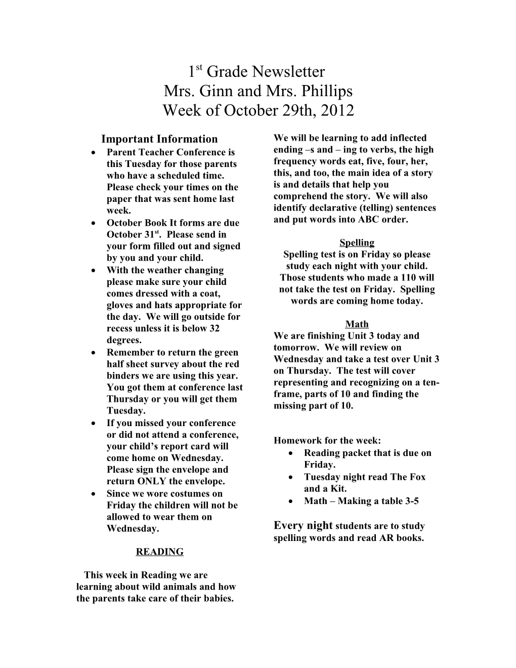 Mrs. Ginn and Mrs. Phillips