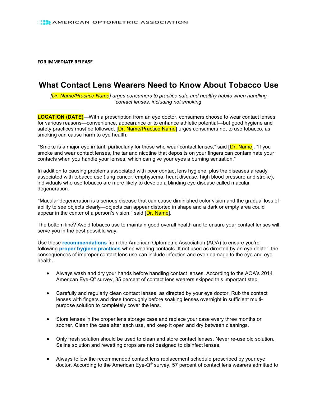 What Contact Lens Wearers Need to Know About Tobacco Use