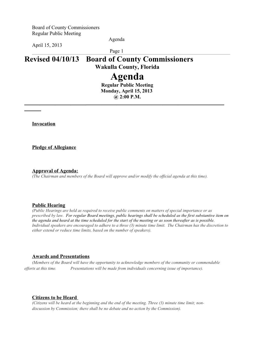 Board of County Commissioners s26