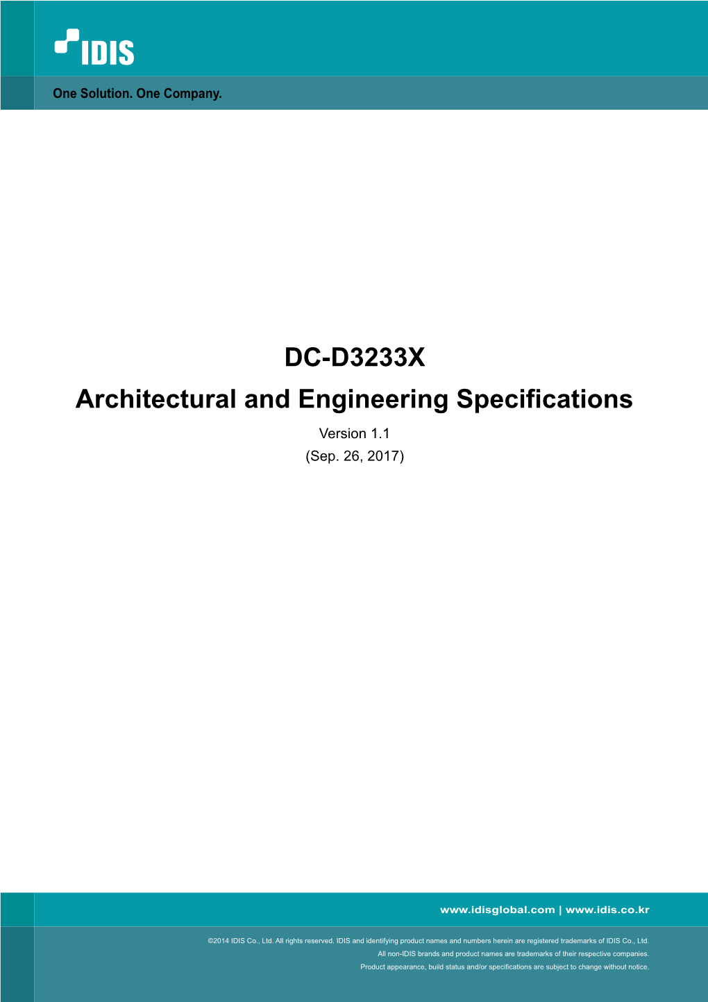 Architectural and Engineering Specifications