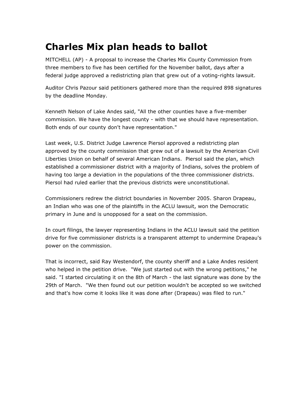 Charles Mix Plan Heads to Ballot