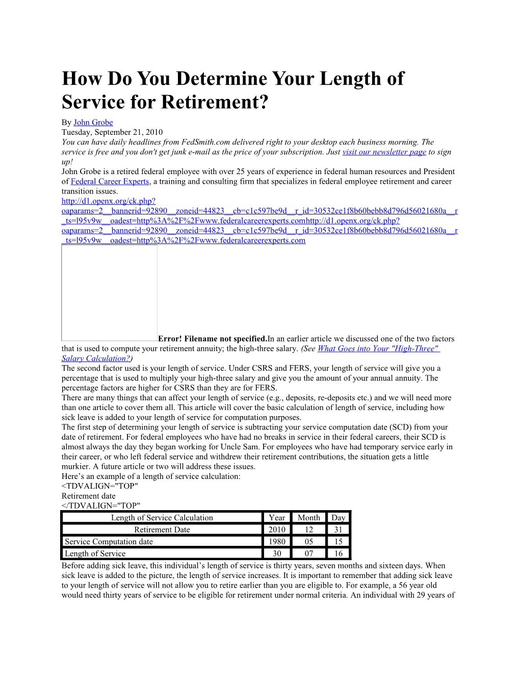 How Do You Determine Your Length of Service for Retirement