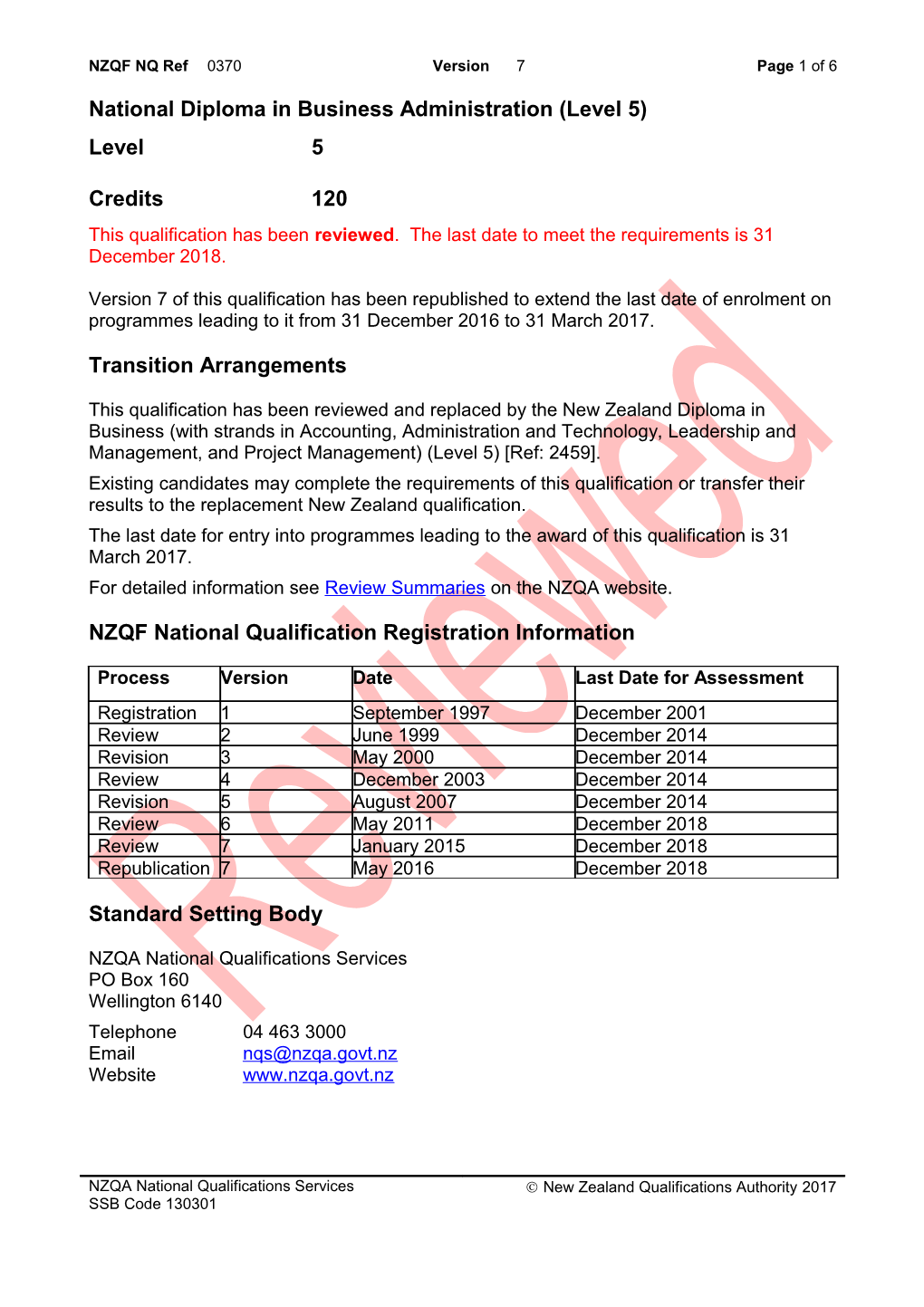 0370 National Diploma In Business Administration (Level 5)