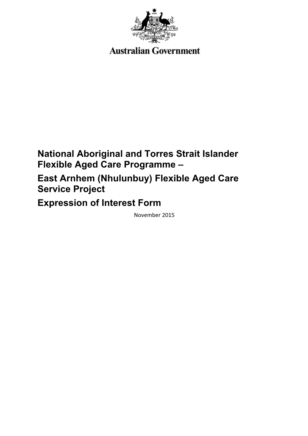 National Aboriginal and Torres Strait Islander Flexible Aged Care Programme