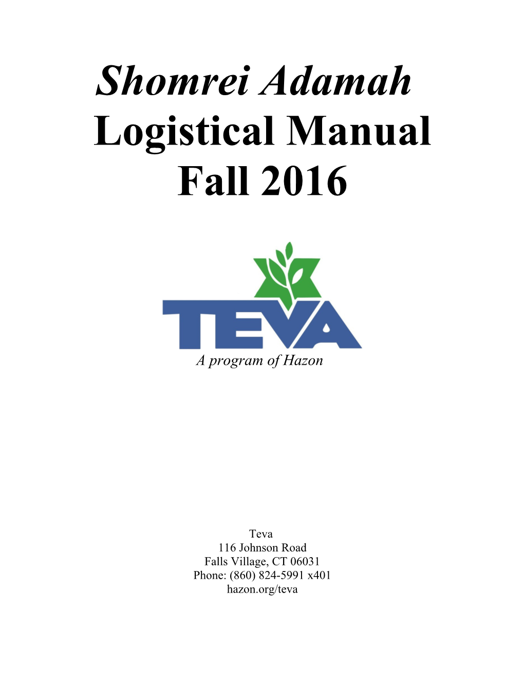 Logistical Manual